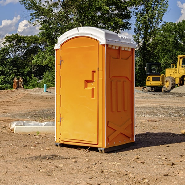 can i customize the exterior of the porta potties with my event logo or branding in Newark Texas